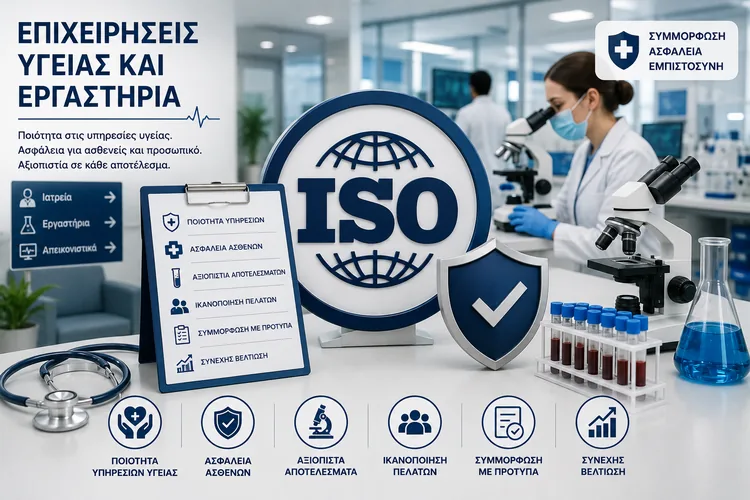 Συστήματα ISO για επιχειρήσεις υγείας και εργαστήρια